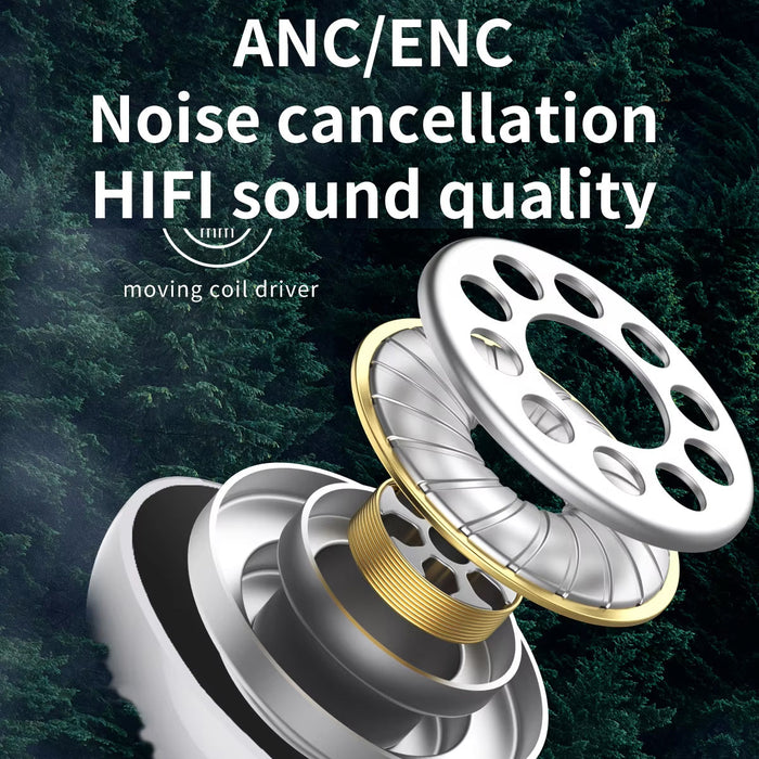 TF20 Wireless Earbuds with 2.8-inch Touch Display, 5000mAh Power Bank Bluetooth