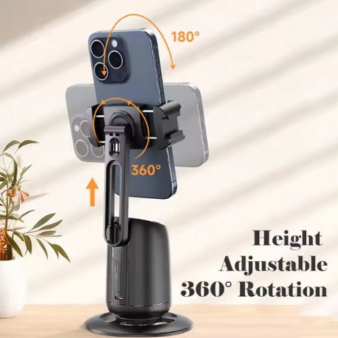 P05 Auto Face Tracker, Auto Face Tracking Phone Holder, 360°Rotation Motion Sensor Track Moving Tripod